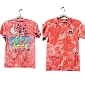 Simply Southern live by the sun love by the moon up cycle bleach painted flowers